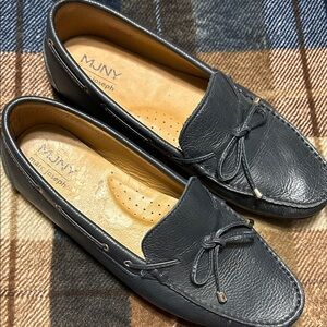 Marc Joseph Navy Leather Loafers